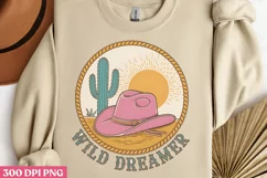 Wild Dreamer PNG, Pink Western Sublimation PNG Product Image 3