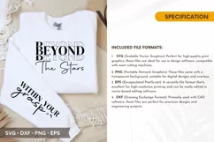 Beyond The Stars SVG - Mother's Day Sleeve T shirt Design Product Image 2