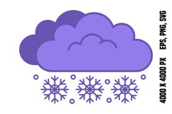 Colored Snow Icon Product Image 1