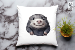 Cute Mole Clipart Sublimation PNG Product Image 3