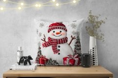 Snowman Pillowcase, Christmas Animals Pillow Designs Product Image 2