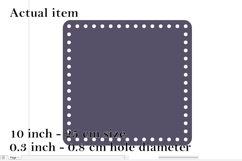 Basket base square shape 10 inch 25 cm laser cut file craft Product Image 2