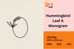 Hummingbird Leaf Frame Product Image 1