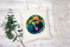 Summer Black Poodle Illustration, Tropical Poodle Dog PNG Product Image 2