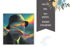 Glitch Square Coasters, Cosmic Square Coaster Designs Product Image 2