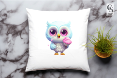 Cute Owl Dessert Clipart Sublimation PNG Product Image 3