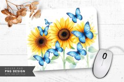 Sunflower Foliage Mouse Pad PNG Design Product Image 1