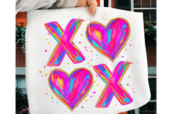 Colorful Brushstroke Valentines PNG, Valentines Day Heart Product Image 2