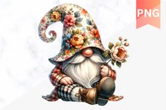 Floral Gnome Sublimation - Clipart PNG Bundle Product Image 3