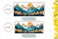 Mountains Mug Design, Forest Mug Sublimation Design Product Image 2