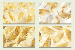 Gold Birds Feathers Cutting Boards sublimation Design Product Image 2