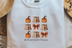 Vintage Halloween Bookish Books are my love language png Product Image 1