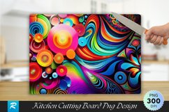 Colorful Floral Cutting Board Sublimation Design Product Image 1