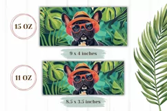 French Bulldog Mug Wrap Design, Summer Mug Sublimation PNG Product Image 2