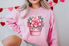 Pink Valentine Succulent Pot Clipart Product Image 2