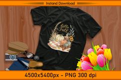 Hello Fall Cozy Pumpkins Blanket and Coffee Sublimation PNG Product Image 2