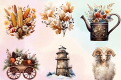 Cozy Christmas Farm Clipart, Christmas Farm Clipart Bundle Product Image 3