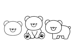 Baby Bear SVG Bundle | Cute Teddy Bear Clipart | Kawaii Bear Product Image 2