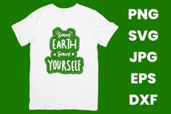 Green Save The Earth Save Yourself Sustainability SVG Product Image 2