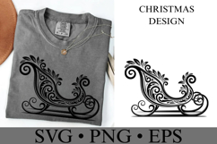 Christmas Sleigh Svg | Christmas svg | Shirt Svg Product Image 2