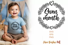 Months SVG, 1 2 3 4 5 6 7 8 9 10 11 12 month SVG Product Image 8