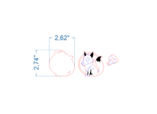 Halloween Fox Keychain SVG laser cut files for Glowforge Product Image 2