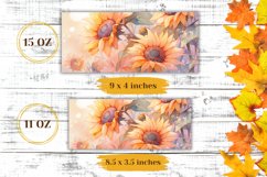 Watercolor Sunflowers Mug Sublimation, Fall Mug Sublimation Product Image 2