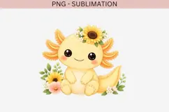 Pastel kawaii axolotl png design for T-shirts Product Image 2