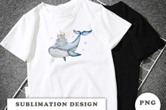 Watercolor Whale Dreams png Product Image 2