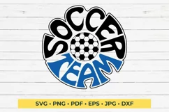 Soccer team Word Art SVG cut file Product Image 2