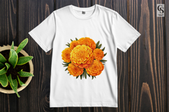 Orange Marigold Flower Clipart Sublimation PNG Product Image 2