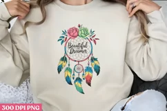 Beautiful Dreams PNG, Dreamcatcher Sublimation PNG Product Image 1