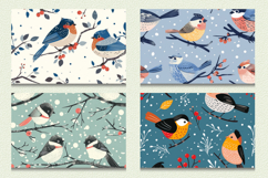 Cute Winter Birds Cutting Boards sublimation Design Product Image 2