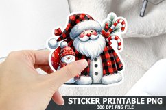 Christmas Santa Sticker| Christmas Sticker PNG Design Product Image 1