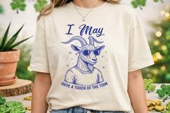 I May Have A Touch Of The Tism Funny Goat SVG - Neurodiverge Product Image 2