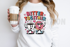 Retro Coffee Donut Better Together PNG Design Product Image 2