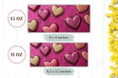 Pink Hearts Mug Wrap, Pink Love Mug Sublimation Design Product Image 2