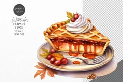 Thanksgiving clipart, Pie clipart, Autumn clipart Product Image 1