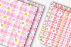 Pink Plaid Seamless Digital Paper Product Image 2