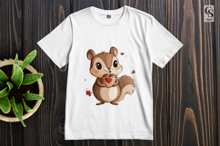 Cute Squirrel Clipart Sublimation PNG Product Image 2