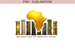 African Heritage PNG | Africa Gold Map Design | Empowerment Product Image 2