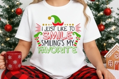 I Just Like To Smile Svg, Christmas Elf Svg, Elf Hat Svg. Product Image 3