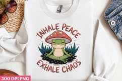 Inhale peace, exhale PNG, Retro Positive Sublimation PNG Product Image 1