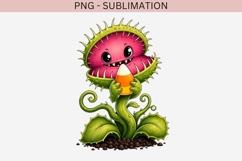 Cute halloween venus flytrap png design for T-shirts Product Image 2