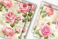 Pink Rose Blossom Digital Paper Product Image 2