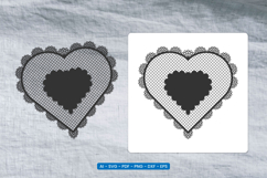 Valentine Lace Heart SVG Product Image 1