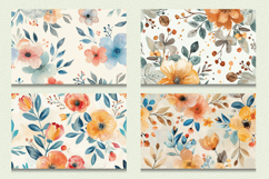 Boho Watercolor Flowers Cutting Boards sublimation Design Product Image 2