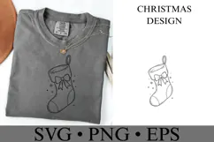Christmas Sock Svg | Christmas svg | Shirt Svg Product Image 2