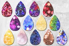 Floral ornament | 26 Teardrop Earring sublimation designs Product Image 2
