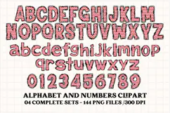 Christmas Alphabet png clipart, christmas letters doodle Product Image 2
